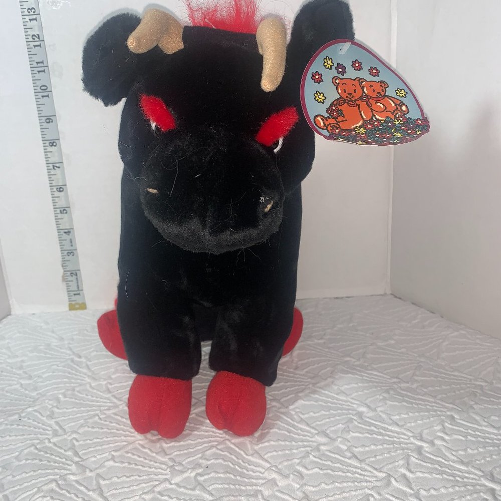 Best Made Toys plush stuffed animal angry black/re